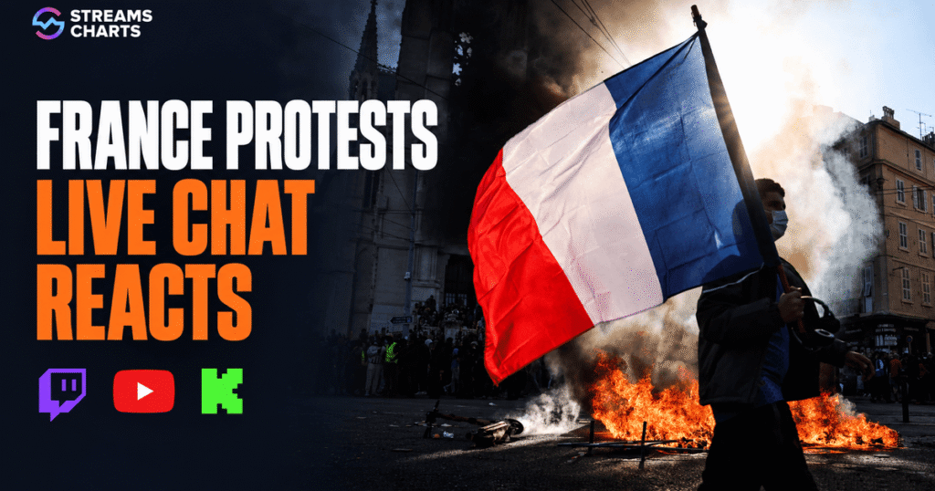 France protests: how Twitch, YouTube & Kick chats reacted